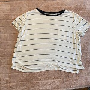 Striped off shoulder shirt